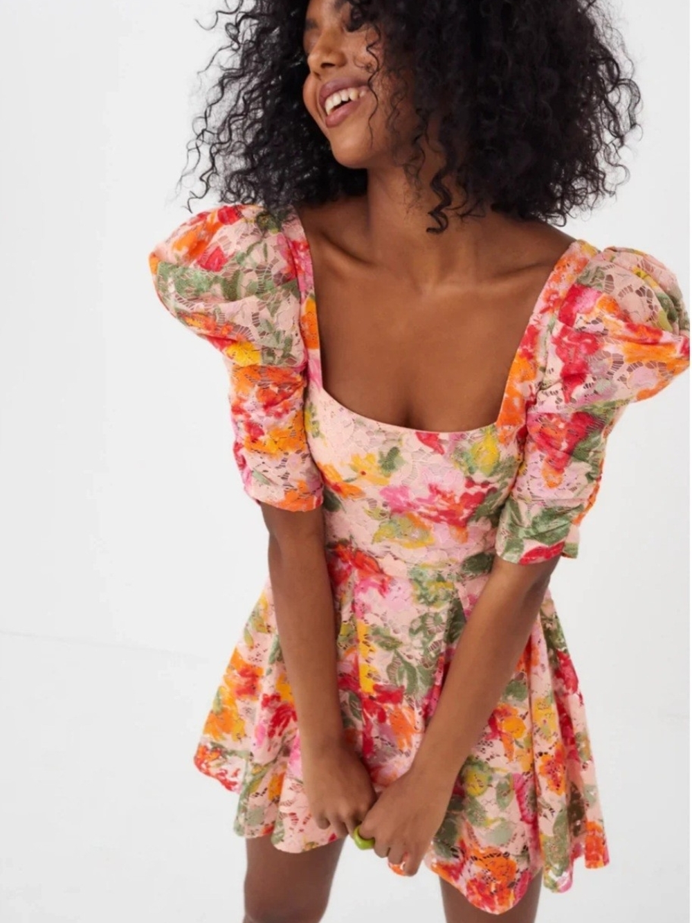 FOR LOVE AND LEMONS Dascha Puff Sleeve NWT Sz. Med.